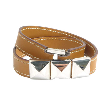 Hermès Medor Brown Leather Bracelet 