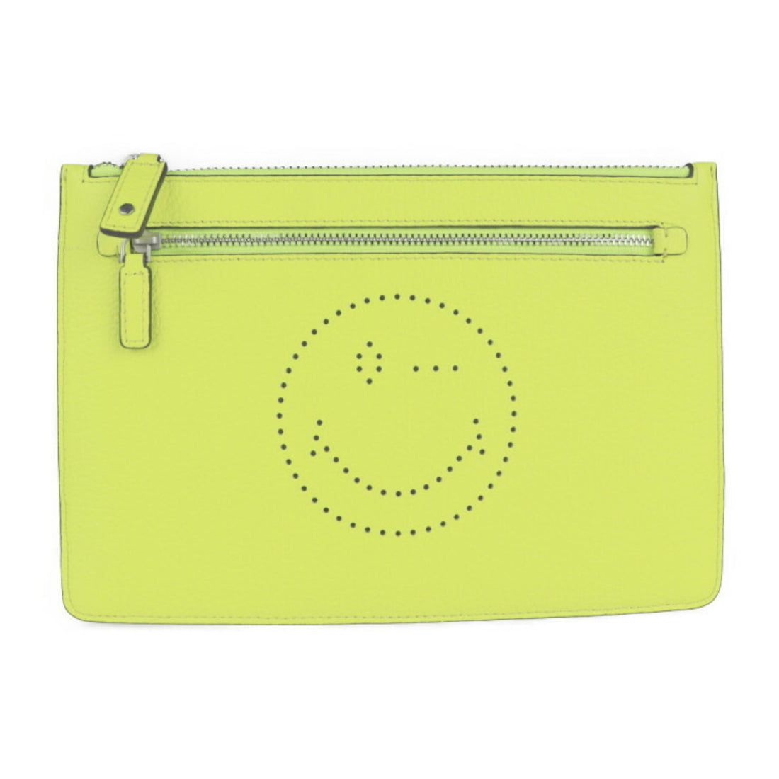 Anya Hindmarch Yellow Pony-Style Calfskin Clutch Bag