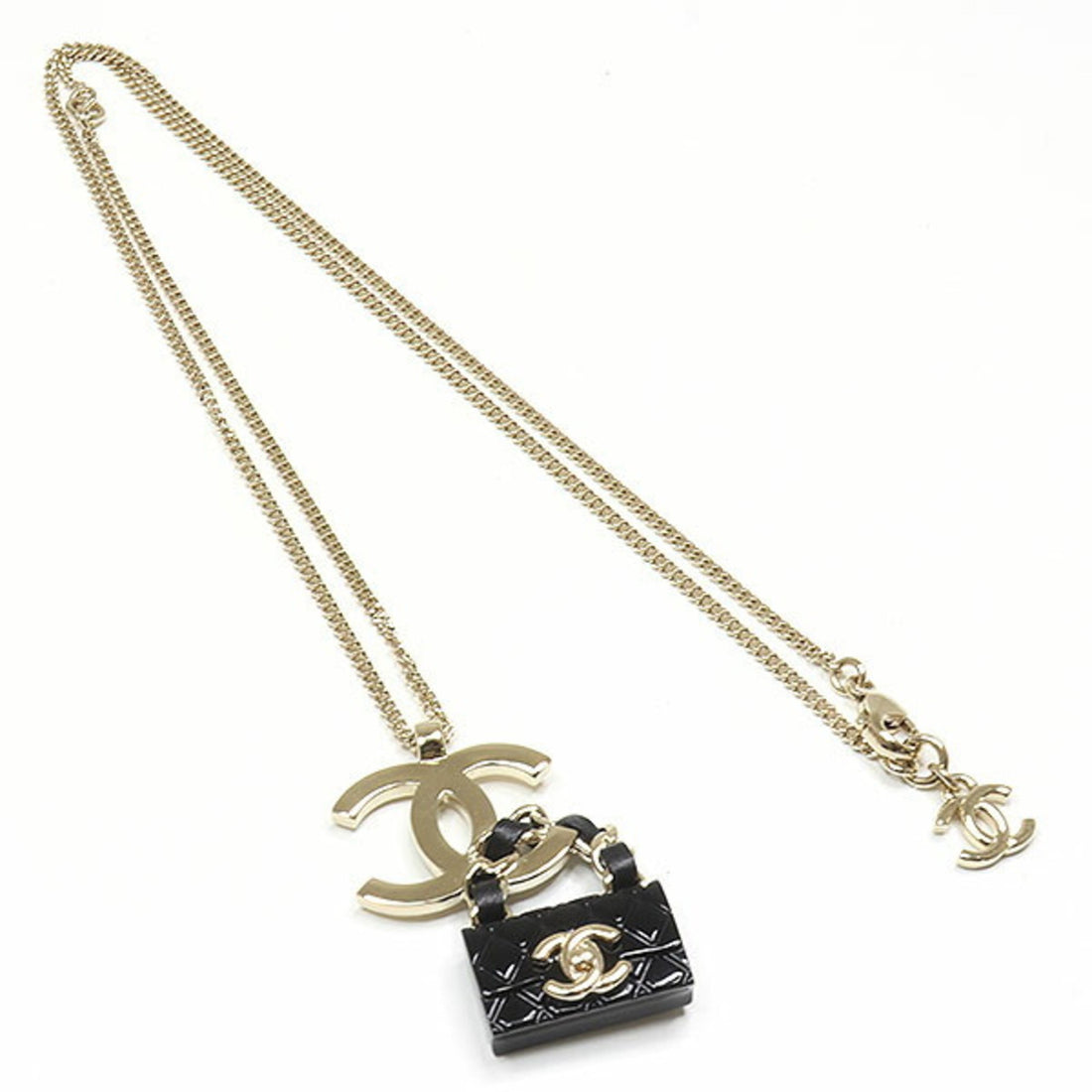 Chanel Black Metal Necklace 