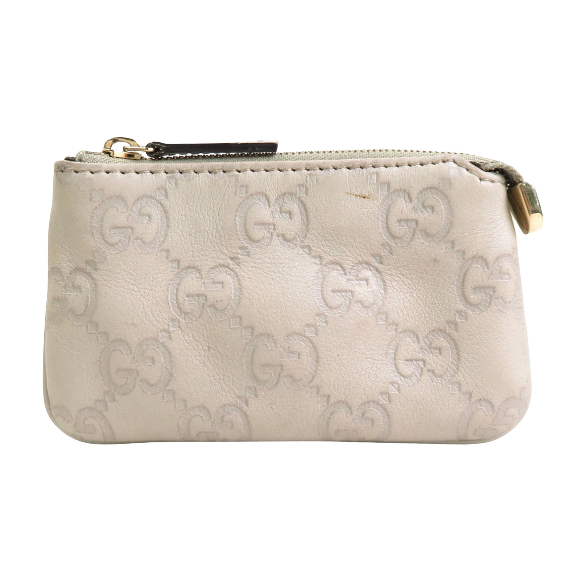 Gucci Guccissima White Leather Wallet 