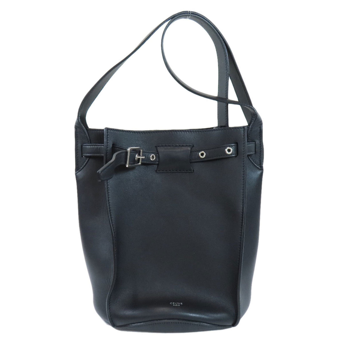 Céline Seau Black Leather Shoulder Bag