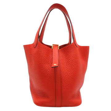 Hermès Picotin Red Leather Handbag 