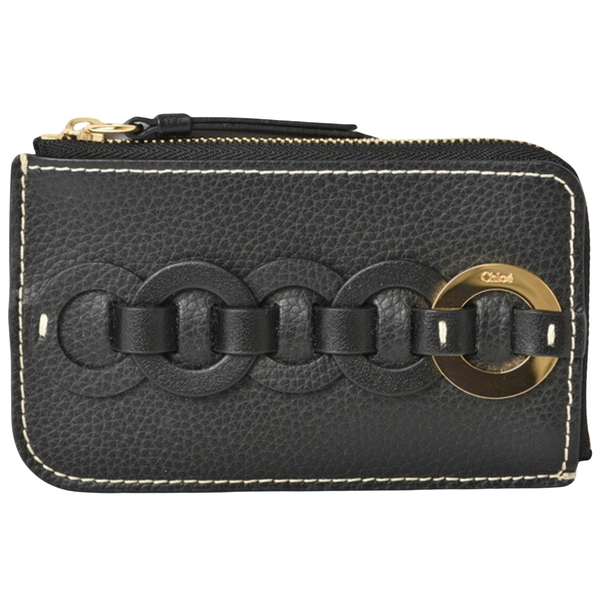 Chloé Darryl Black Leather Wallet 