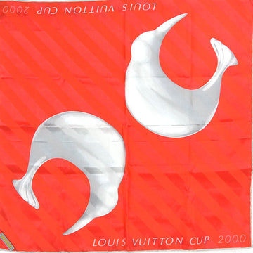 Louis Vuitton Red Silk Scarf 