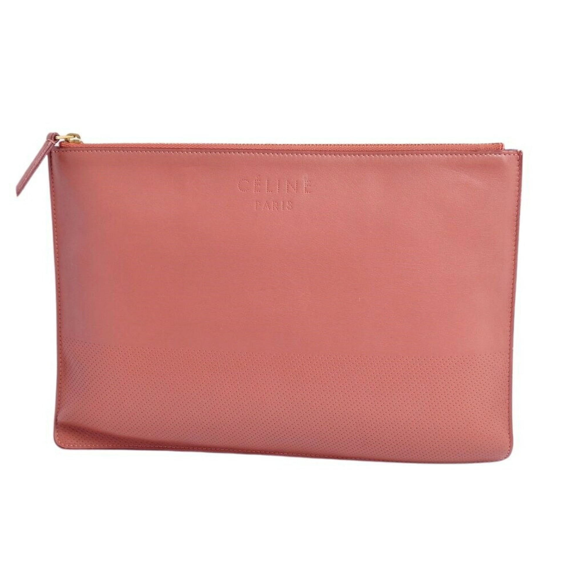 Céline Pink Pony-Style Calfskin Clutch Bag