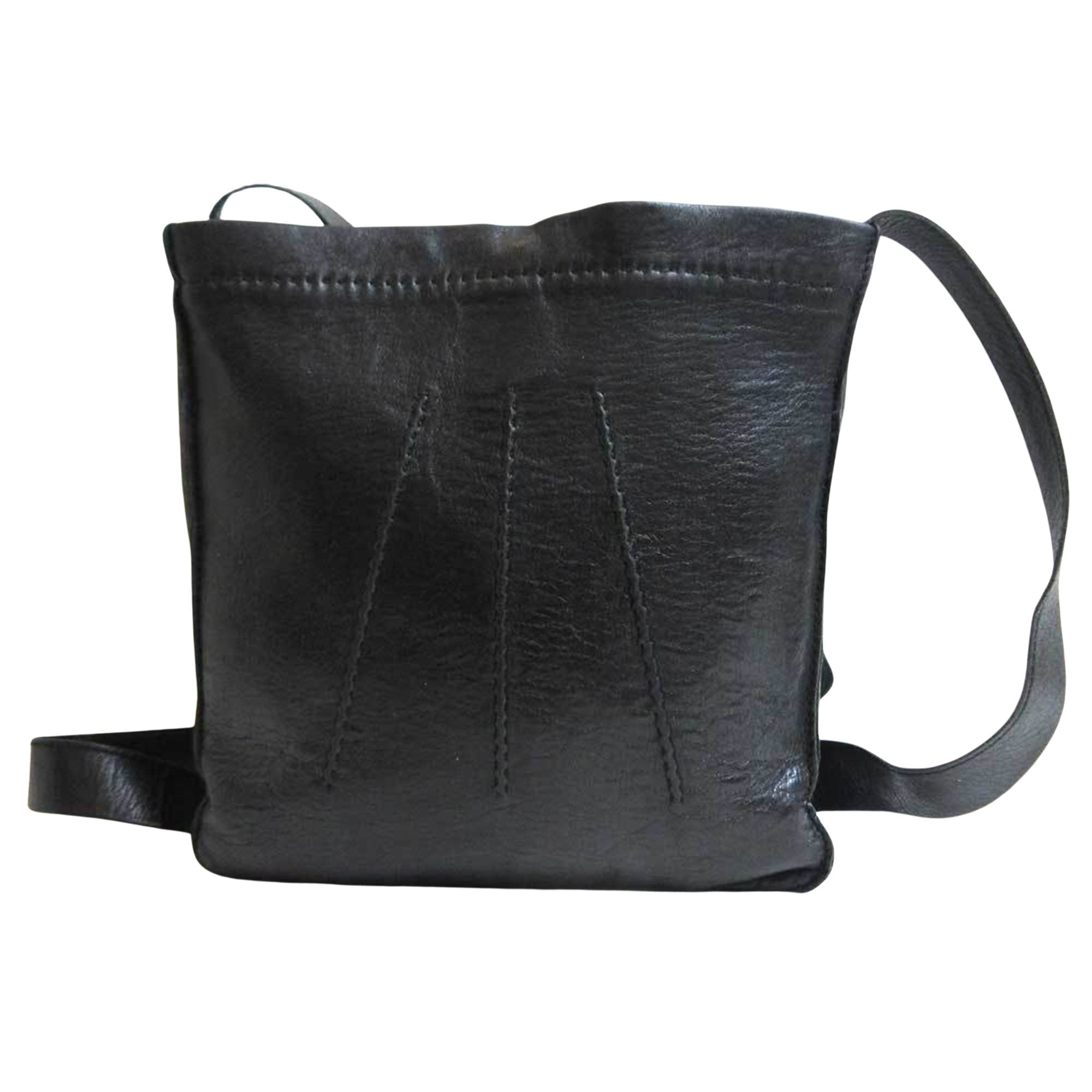 Hermès Toudou Black Leather Shoulder Bag