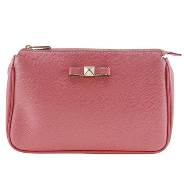 Furla Pink Leather Clutch Bag