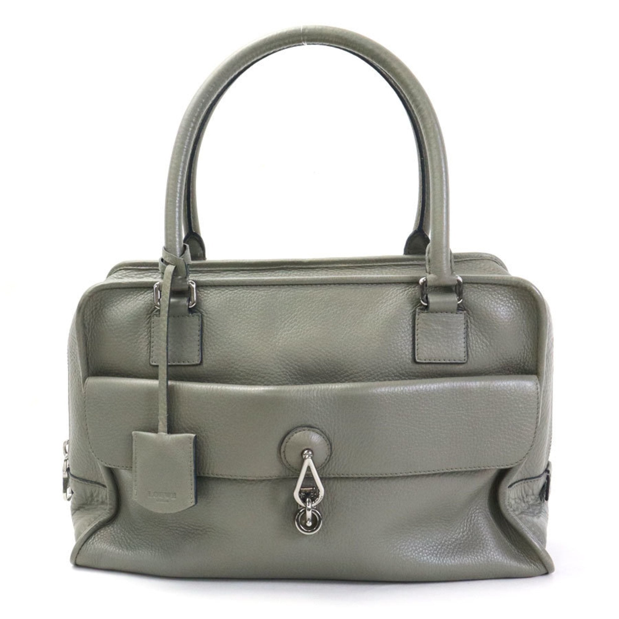 Loewe Amazona Khaki Leather Handbag 