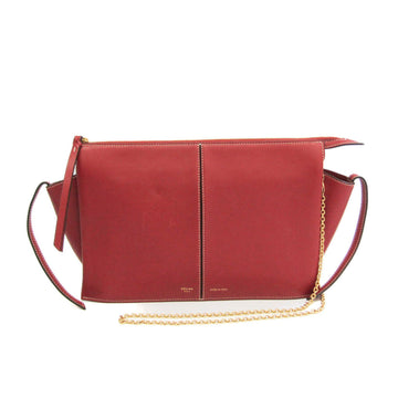 Céline Burgundy Leather Shopper Bag