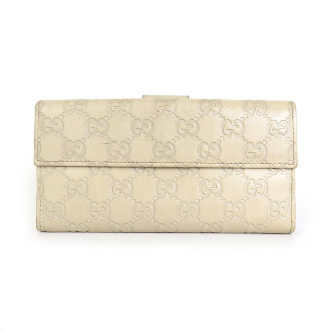 Gucci -- Beige Leather Wallet 