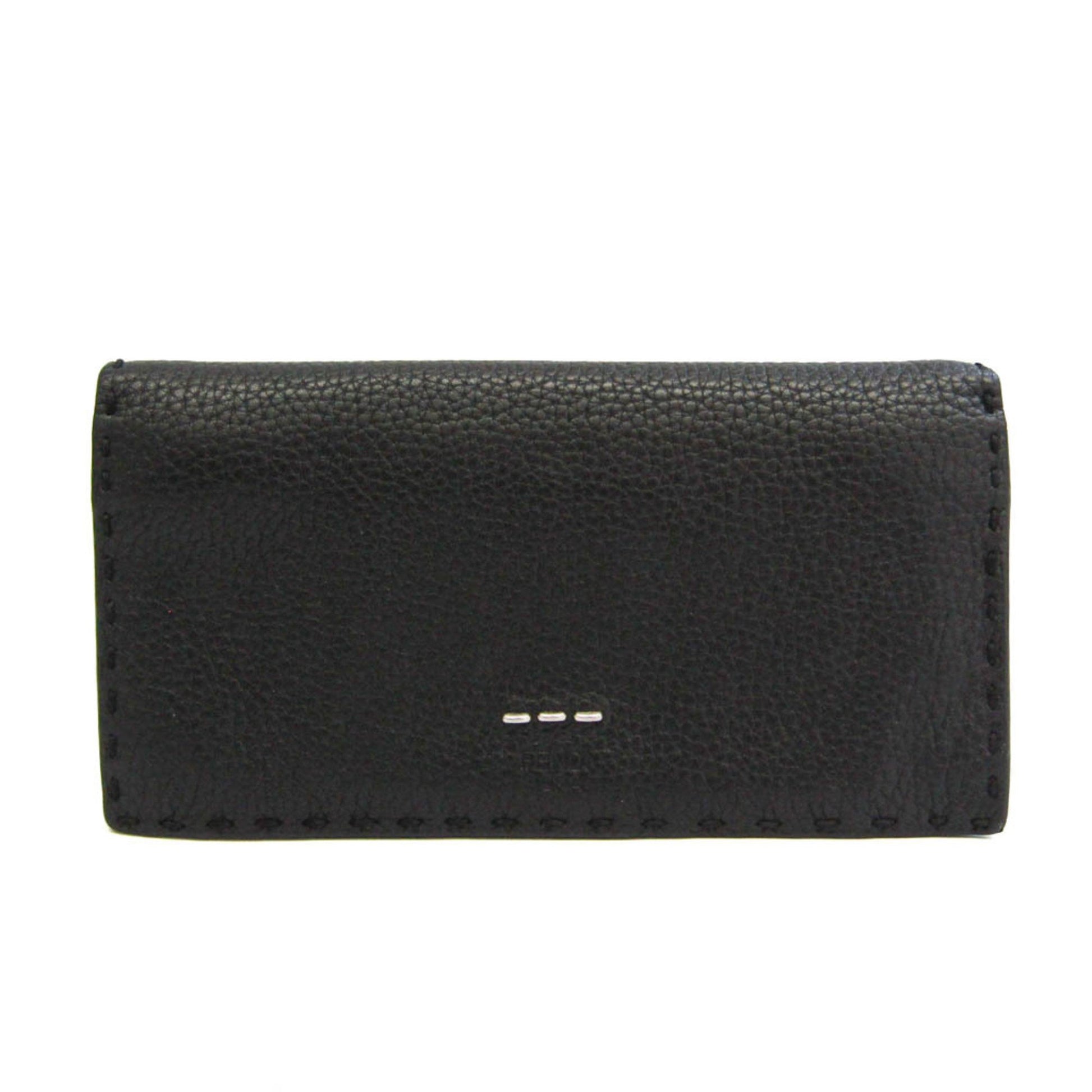 Fendi Selleria Black Leather Wallet 