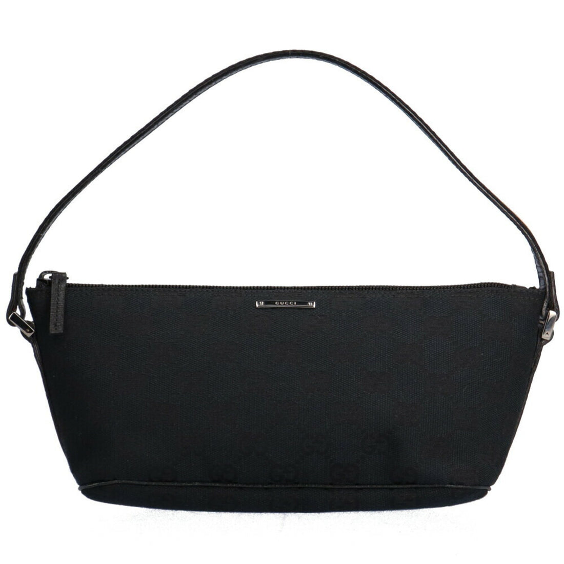 Gucci Baguette Black Canvas Handbag 