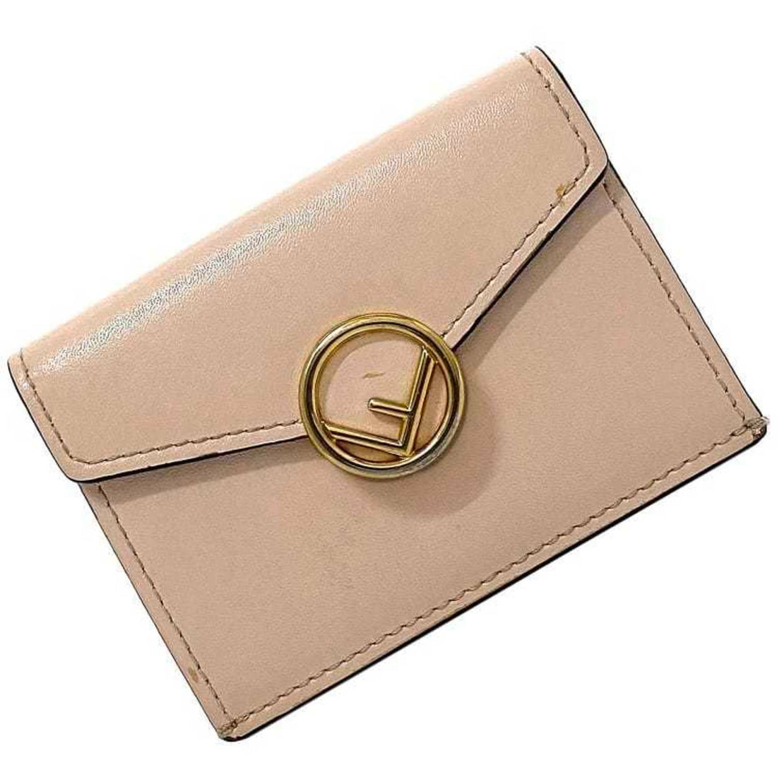 Fendi -- Beige Leather Wallet 