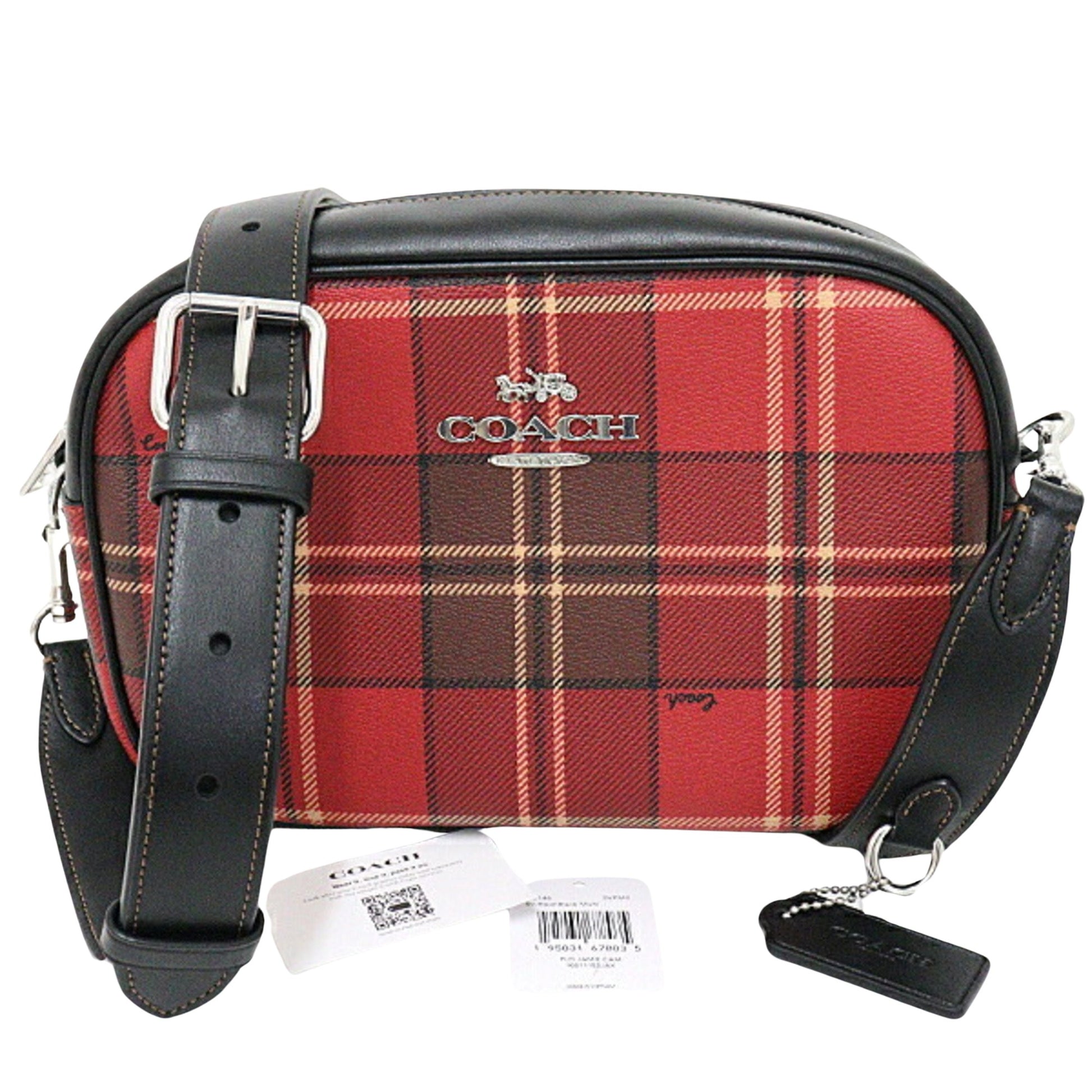 Coach Camera Red Canvas Shoulder Bag