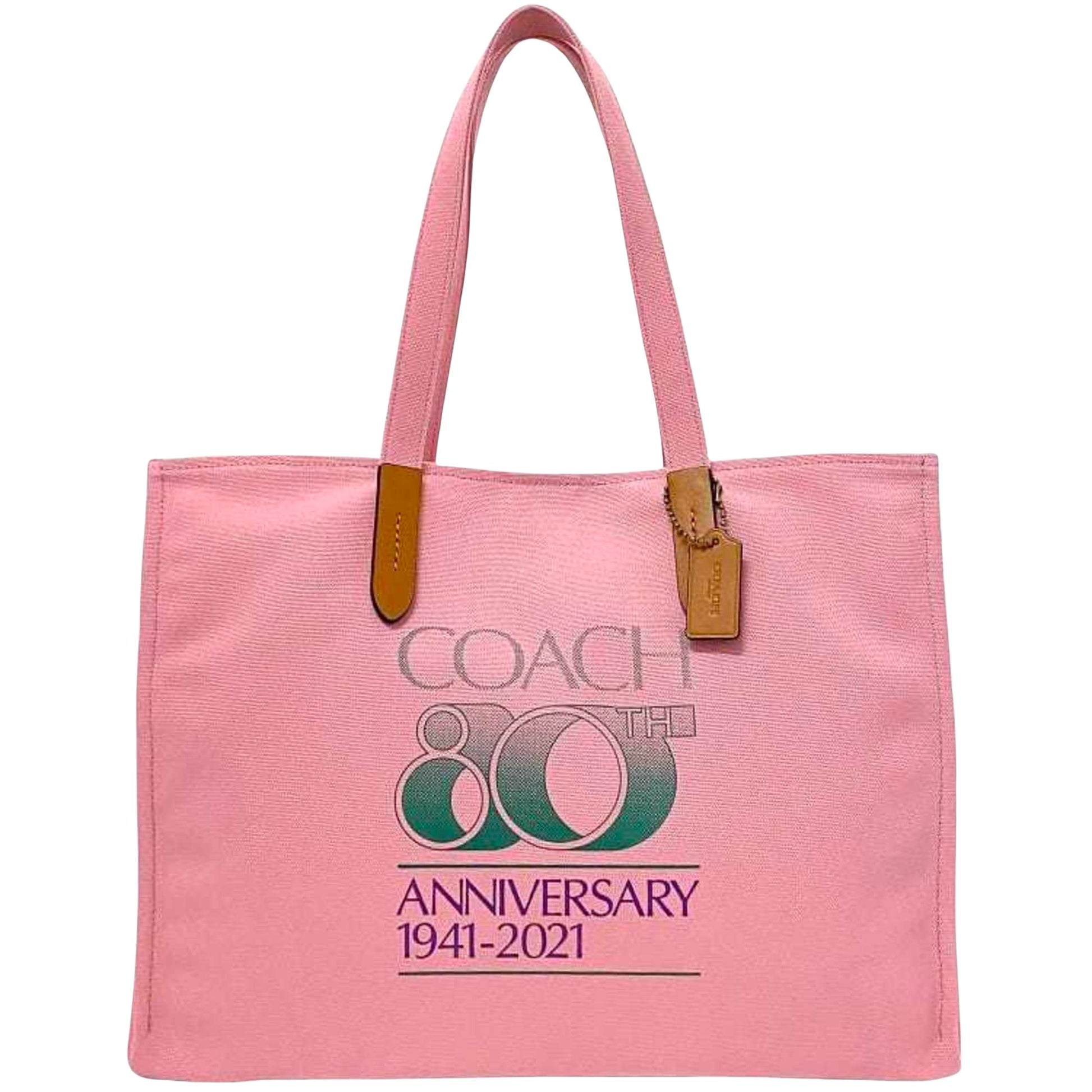 Coach Pink Canvas Tote Bag