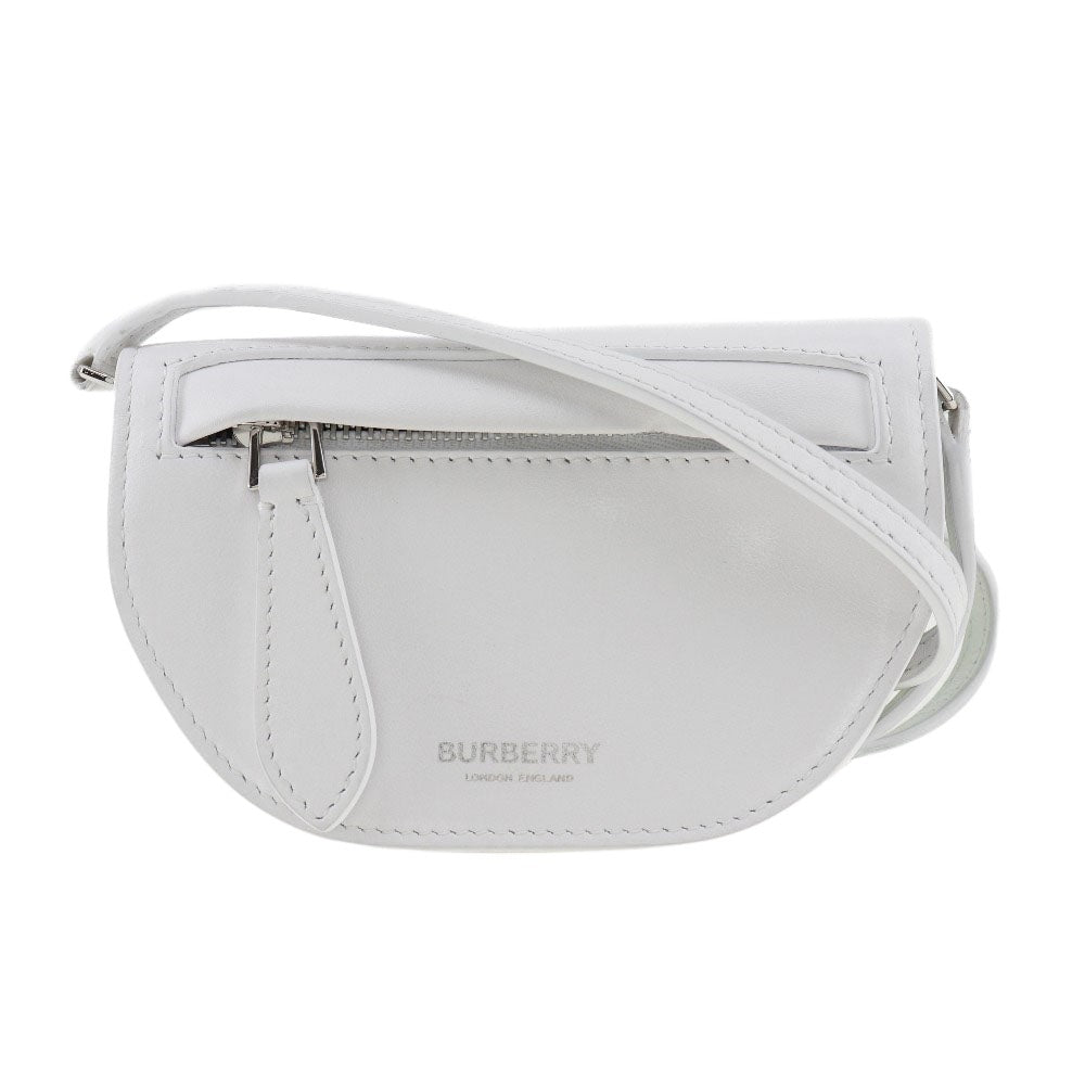 Burberry Olympia White Leather Shoulder Bag