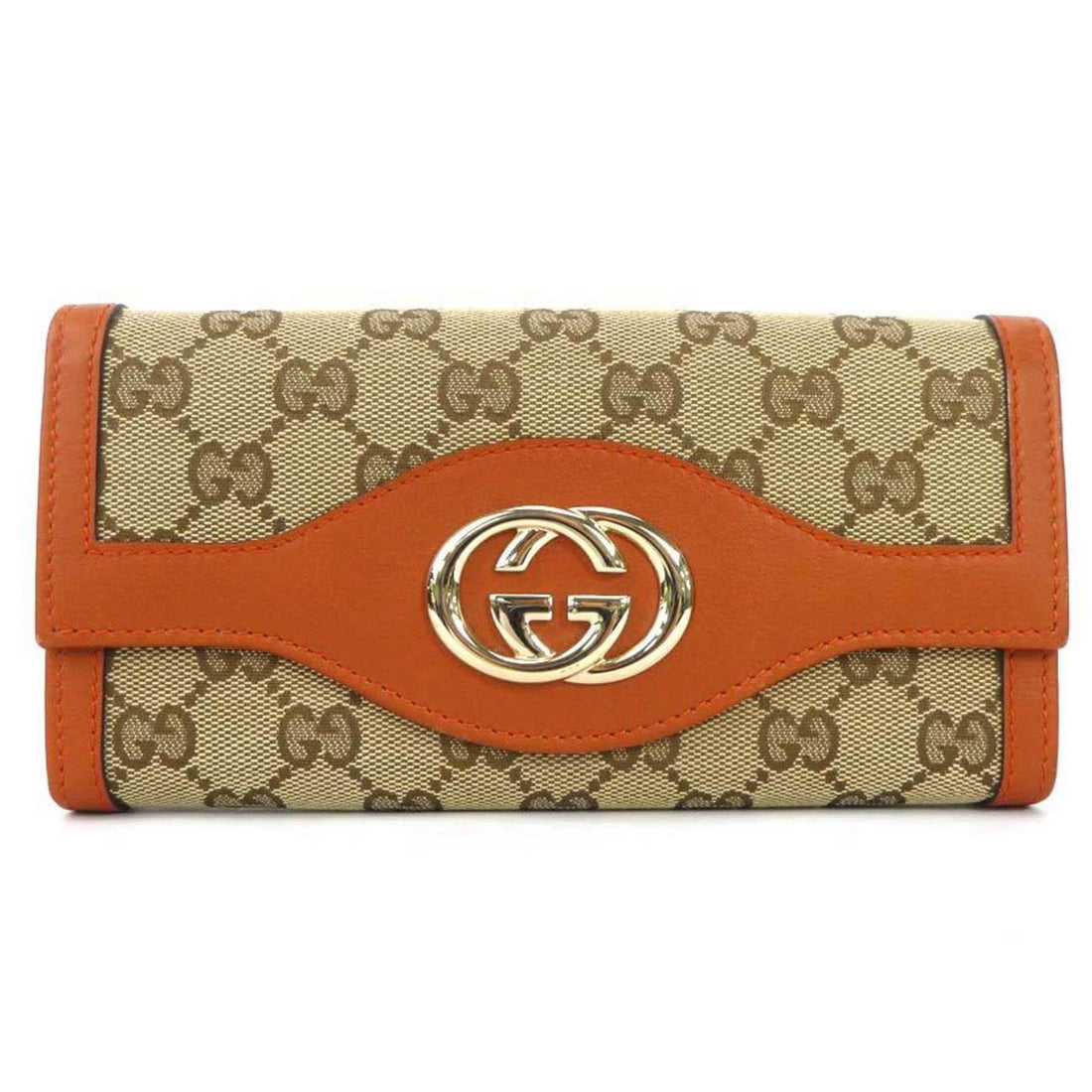 Gucci Interlocking Beige Canvas Wallet 