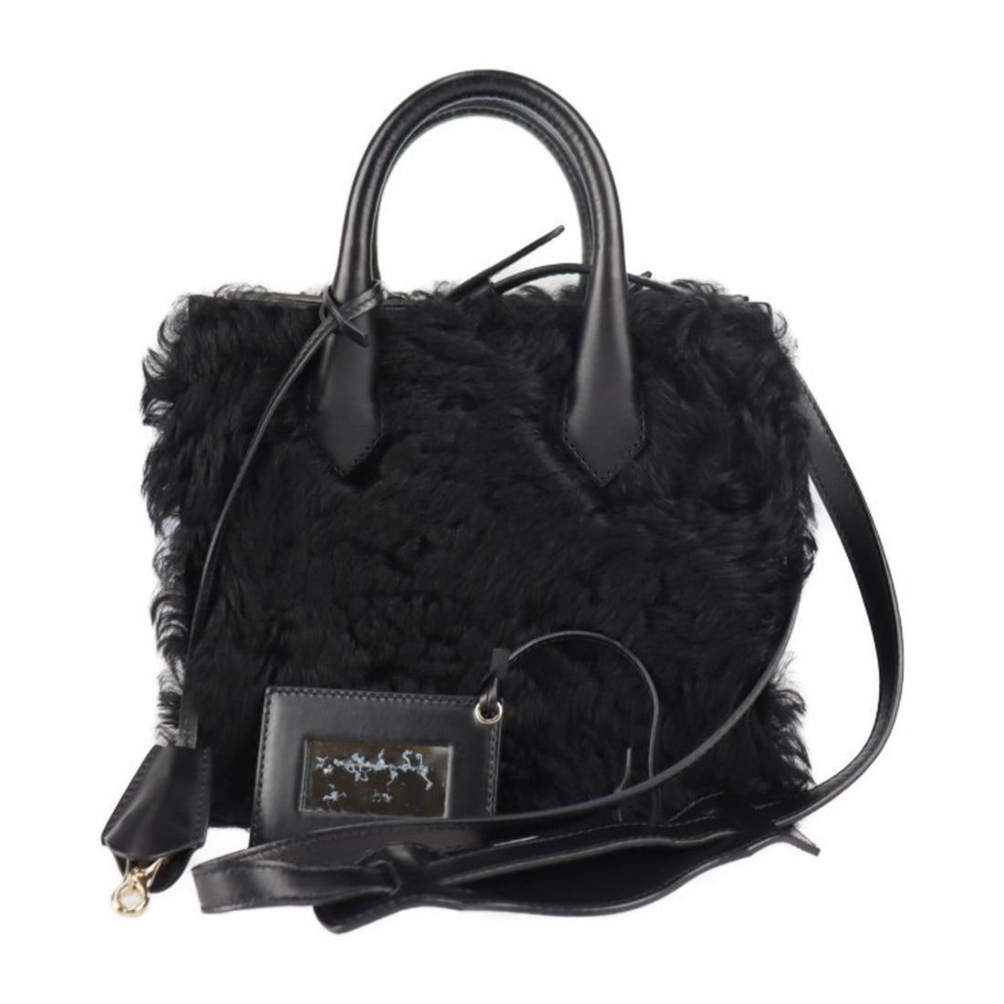 Balenciaga Black Wool Handbag 