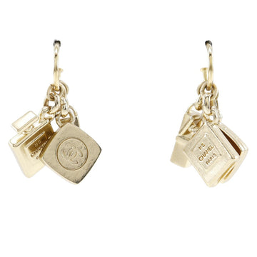 Chanel Coco Mark Gold Gold Plated Earring 