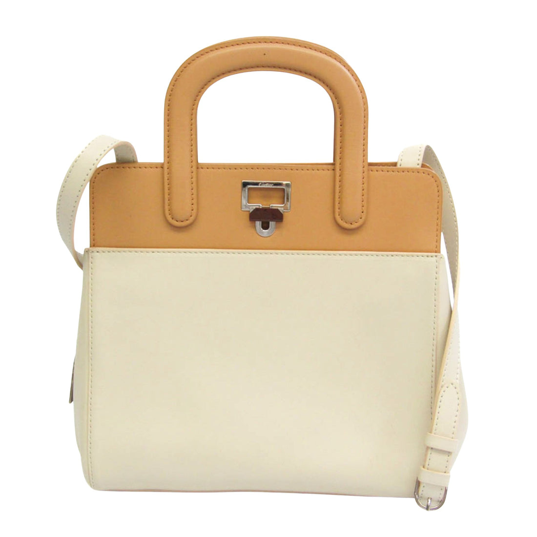 Cartier Jeanne Toussant Ecru Leather Handbag 