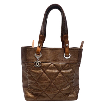 Chanel Paris Biarritz Brown Canvas Tote Bag