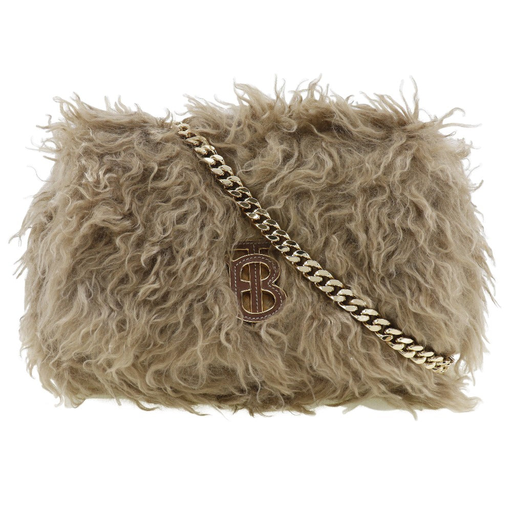 Burberry Brown Fur Shoulder Bag