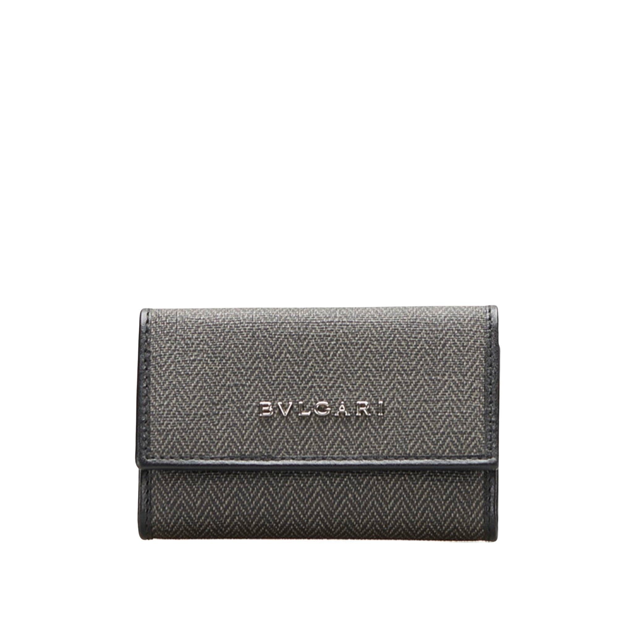 Bulgari Black Canvas Wallet 