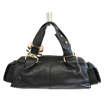 Bulgari Black Leather Handbag 