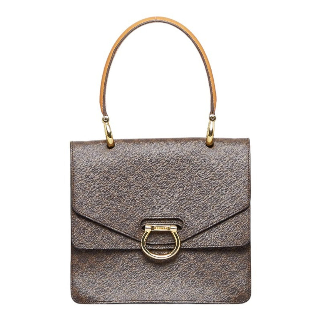 Céline Triomphe Brown Canvas Handbag 