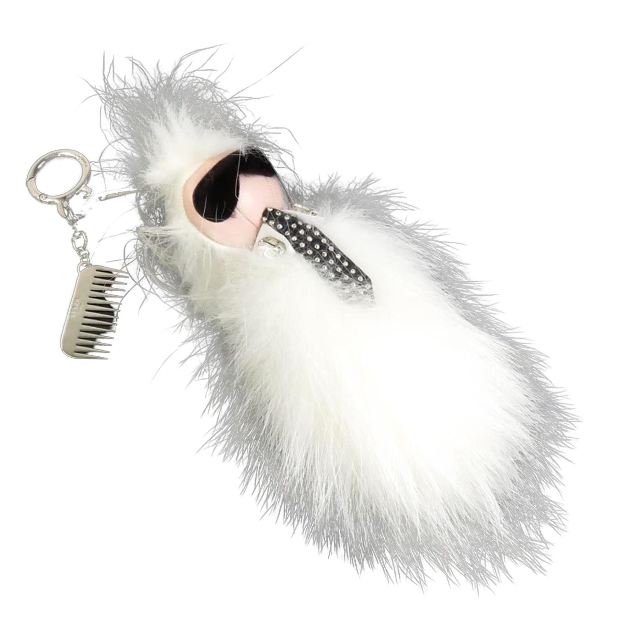 Fendi Karlito White Fur Bag 