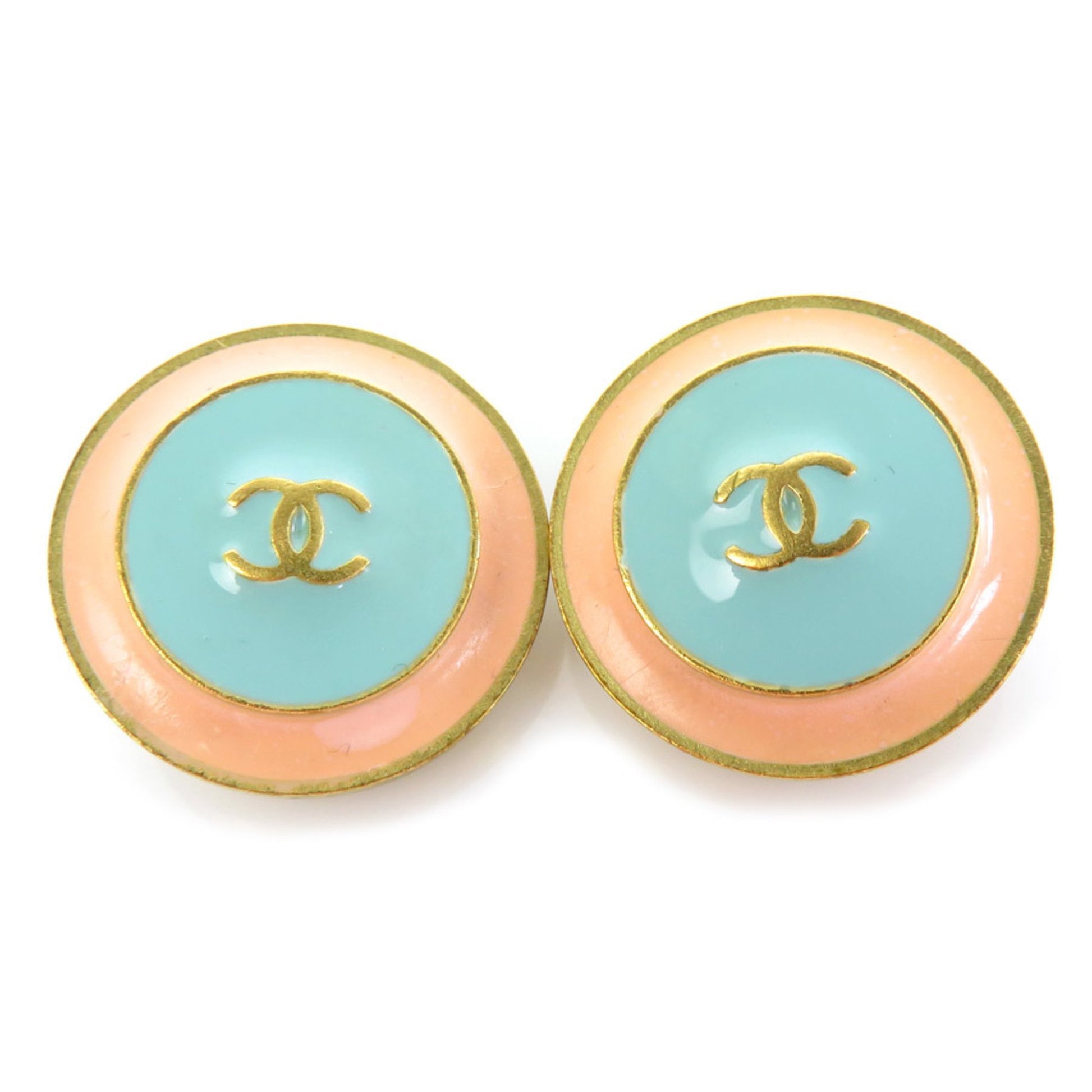 Chanel Coco Mark Blue Metal Earring 