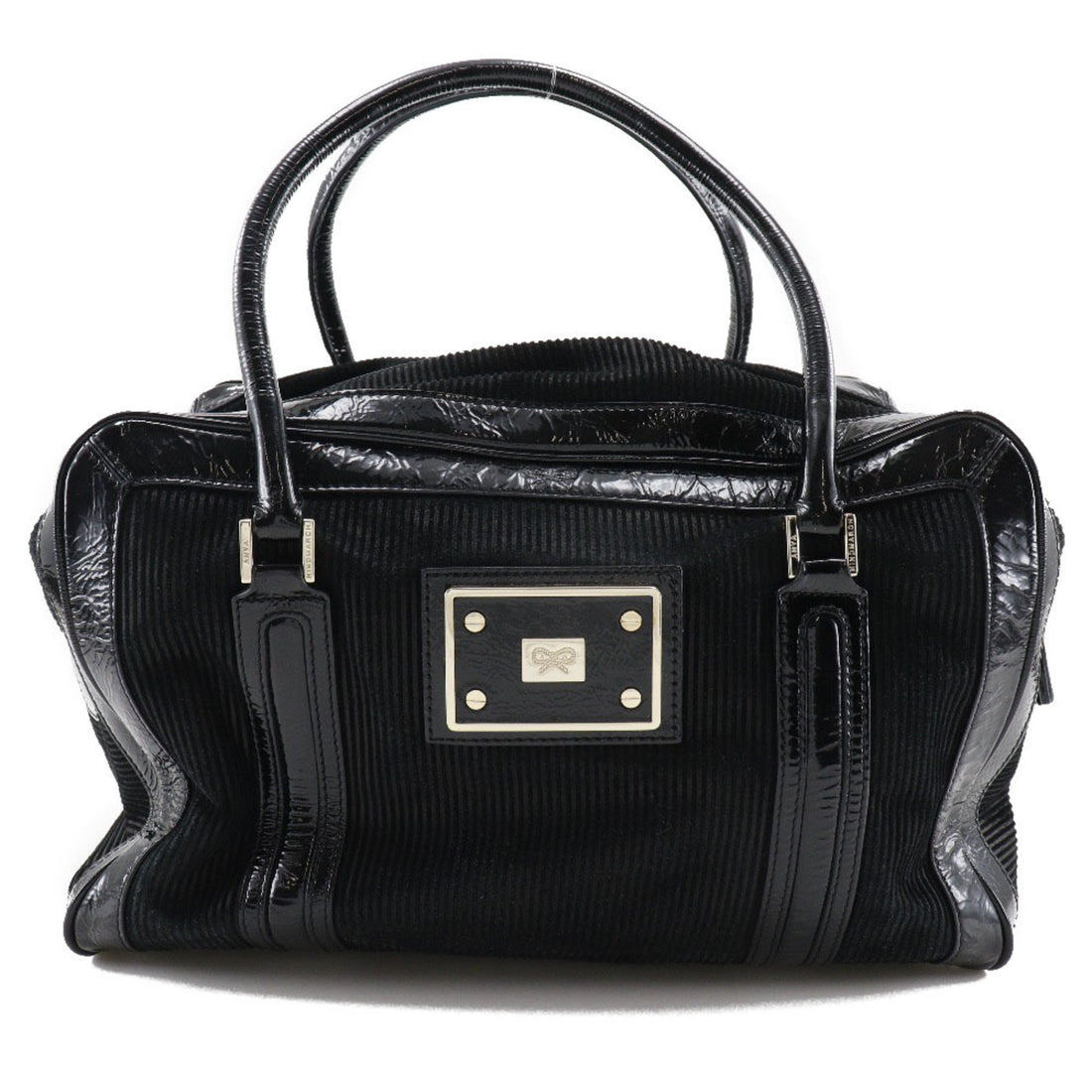 Anya Hindmarch Black Suede Handbag 