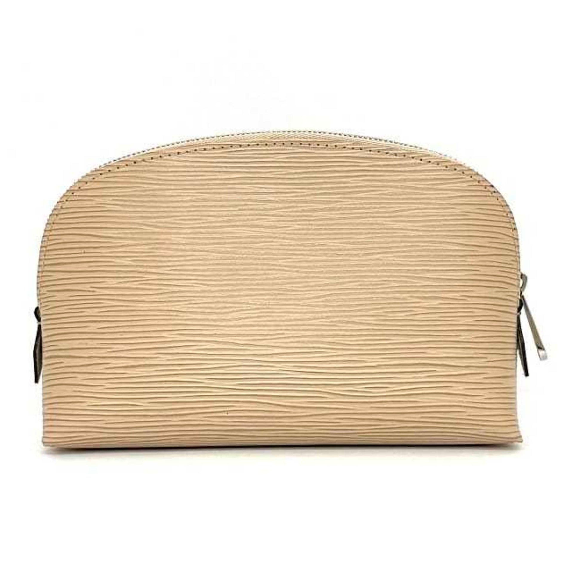 Louis Vuitton Cosmetic pouch Beige Leather Clutch Bag