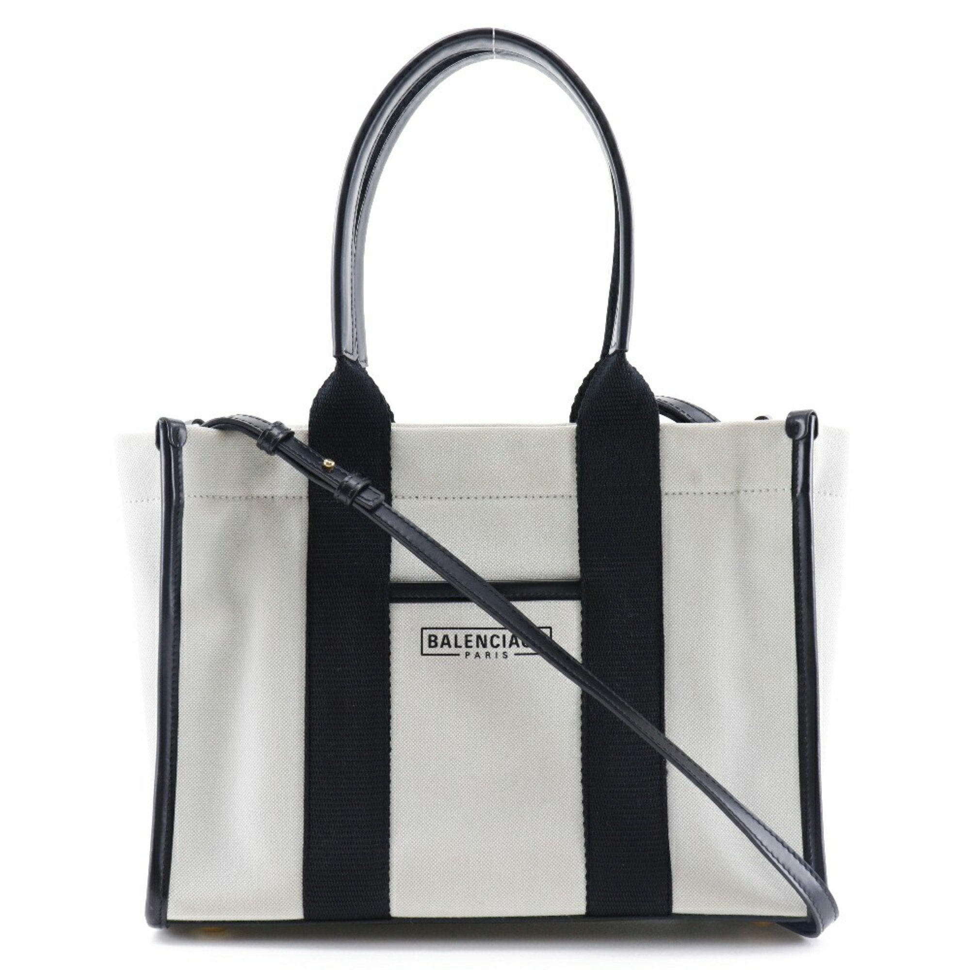 Balenciaga Hardware White Canvas Tote Bag