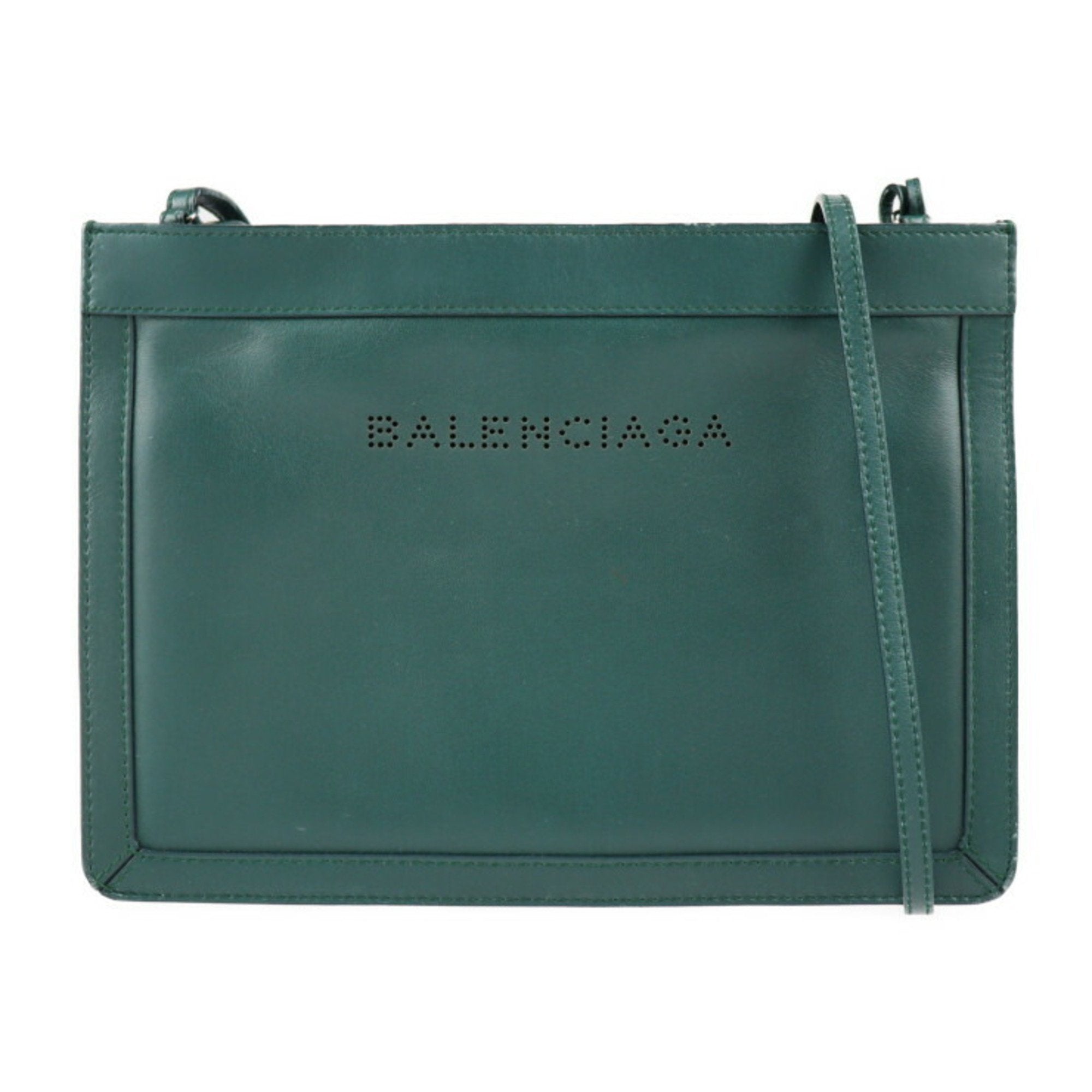 Balenciaga Green Leather Shoulder Bag