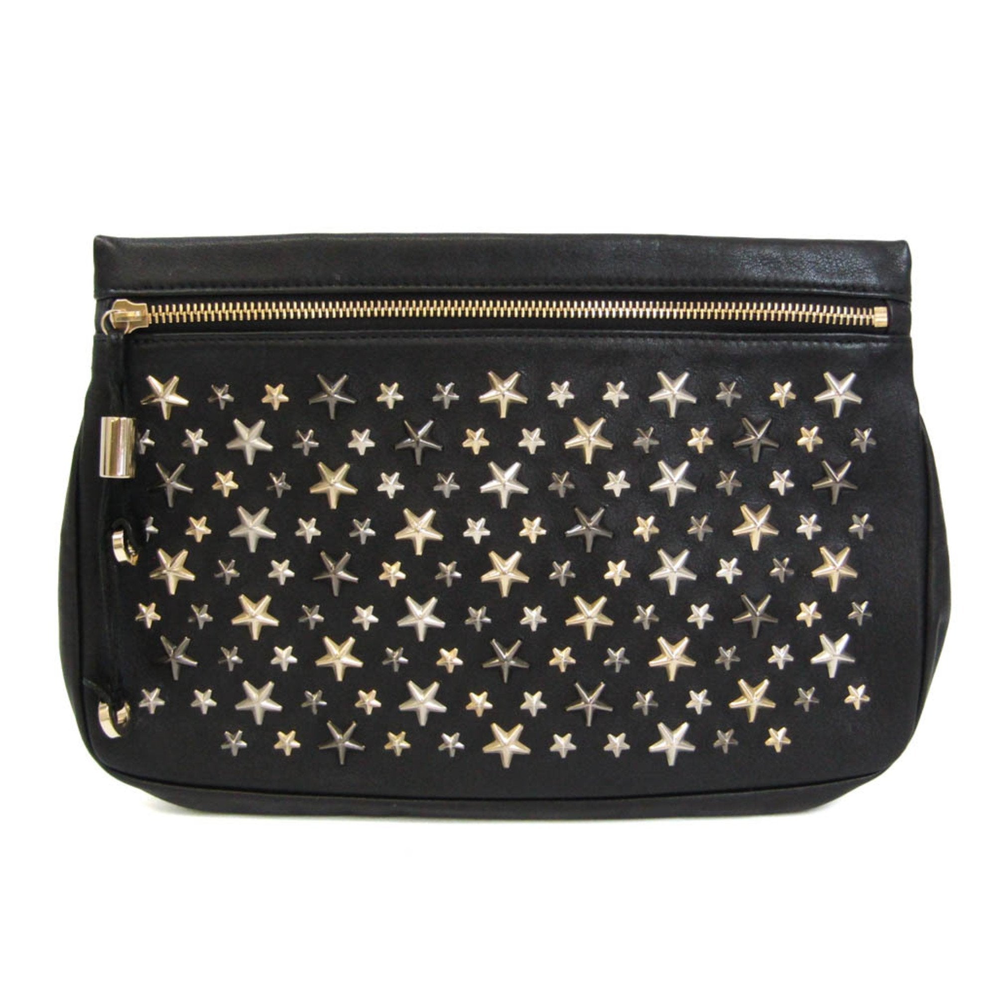 Jimmy Choo Zena Black Leather Clutch Bag