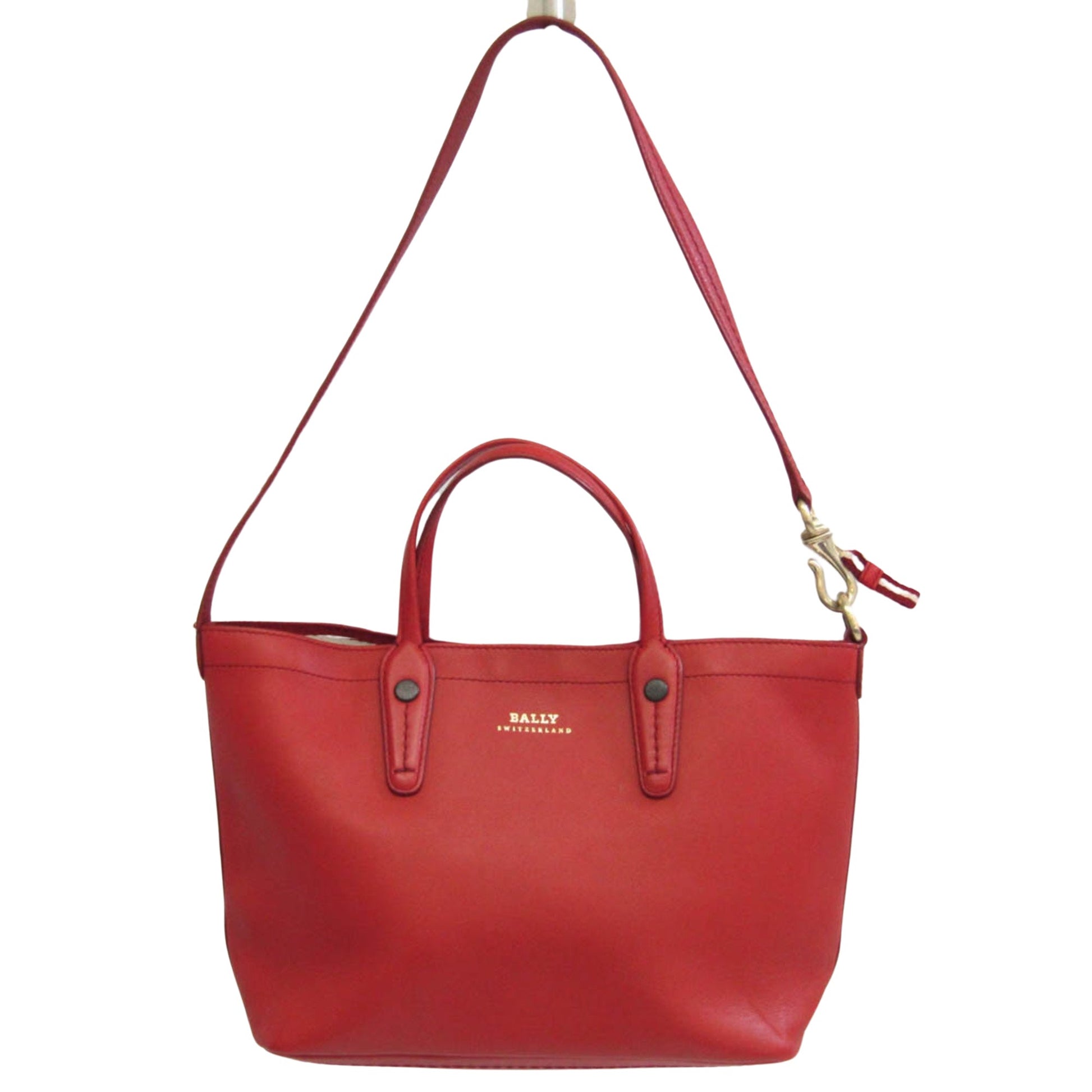 Bally Red Leather Handbag 