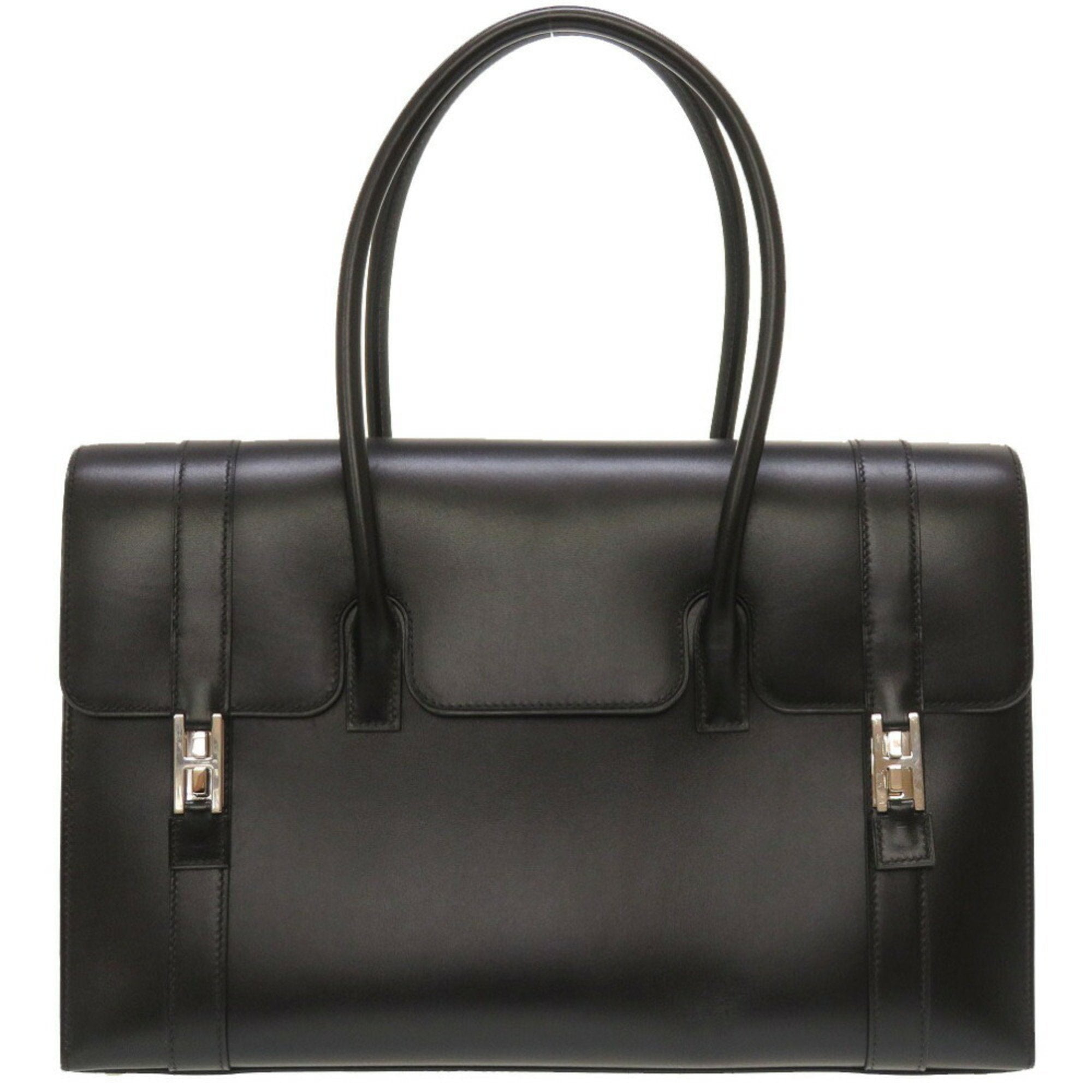 Hermès Drag Black Leather Handbag 