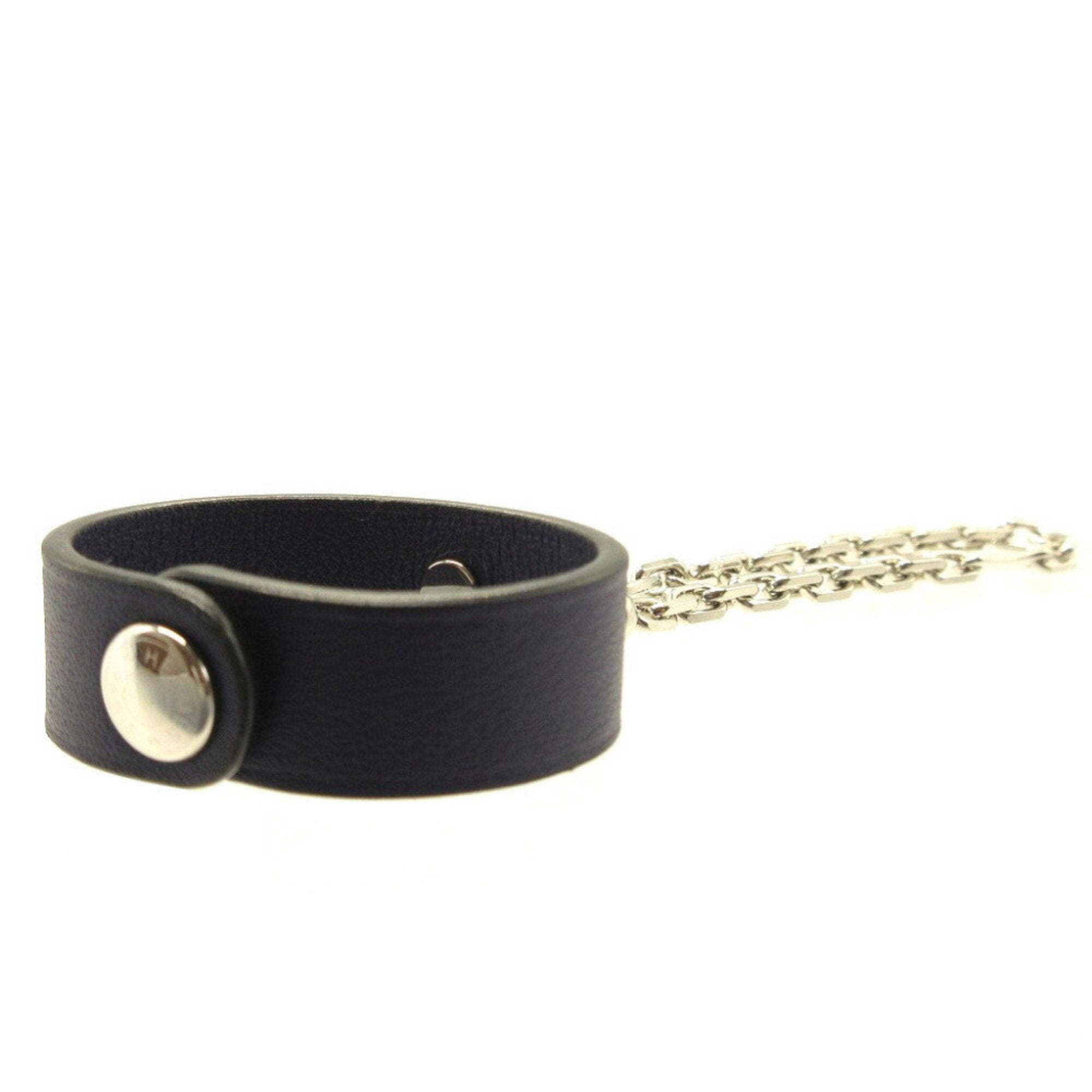 Hermès Pince à gants Navy Leather Bracelet 