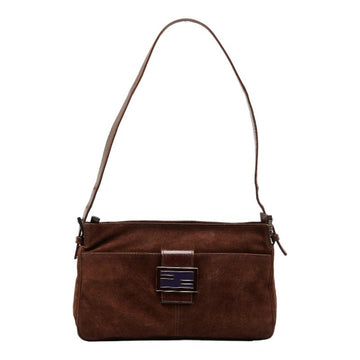 Fendi Baguette Brown Suede Shopper Bag