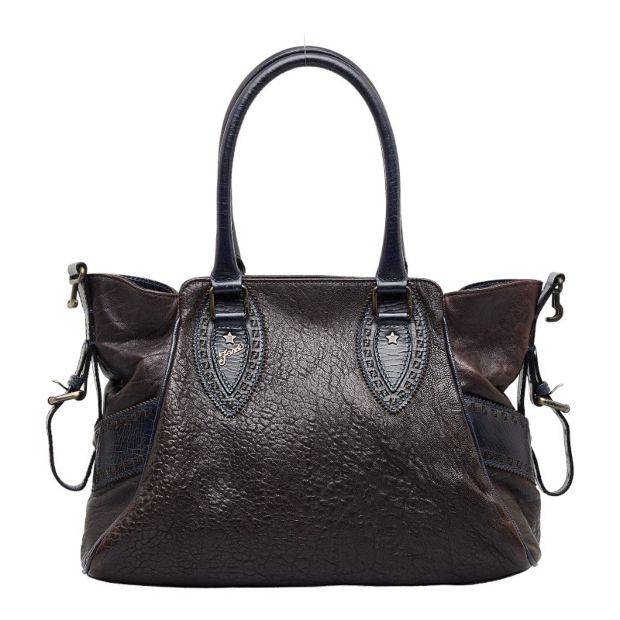 Fendi Etniko Brown Leather Handbag 