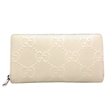 Gucci GG embossé White Leather Wallet 