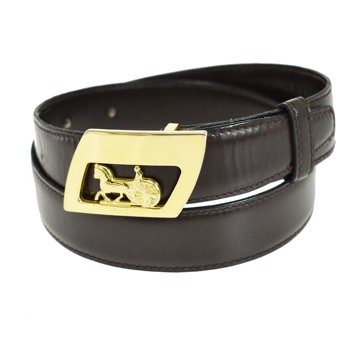 Céline Brown Leather Belt 