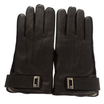 Gucci Black Leather Gloves 