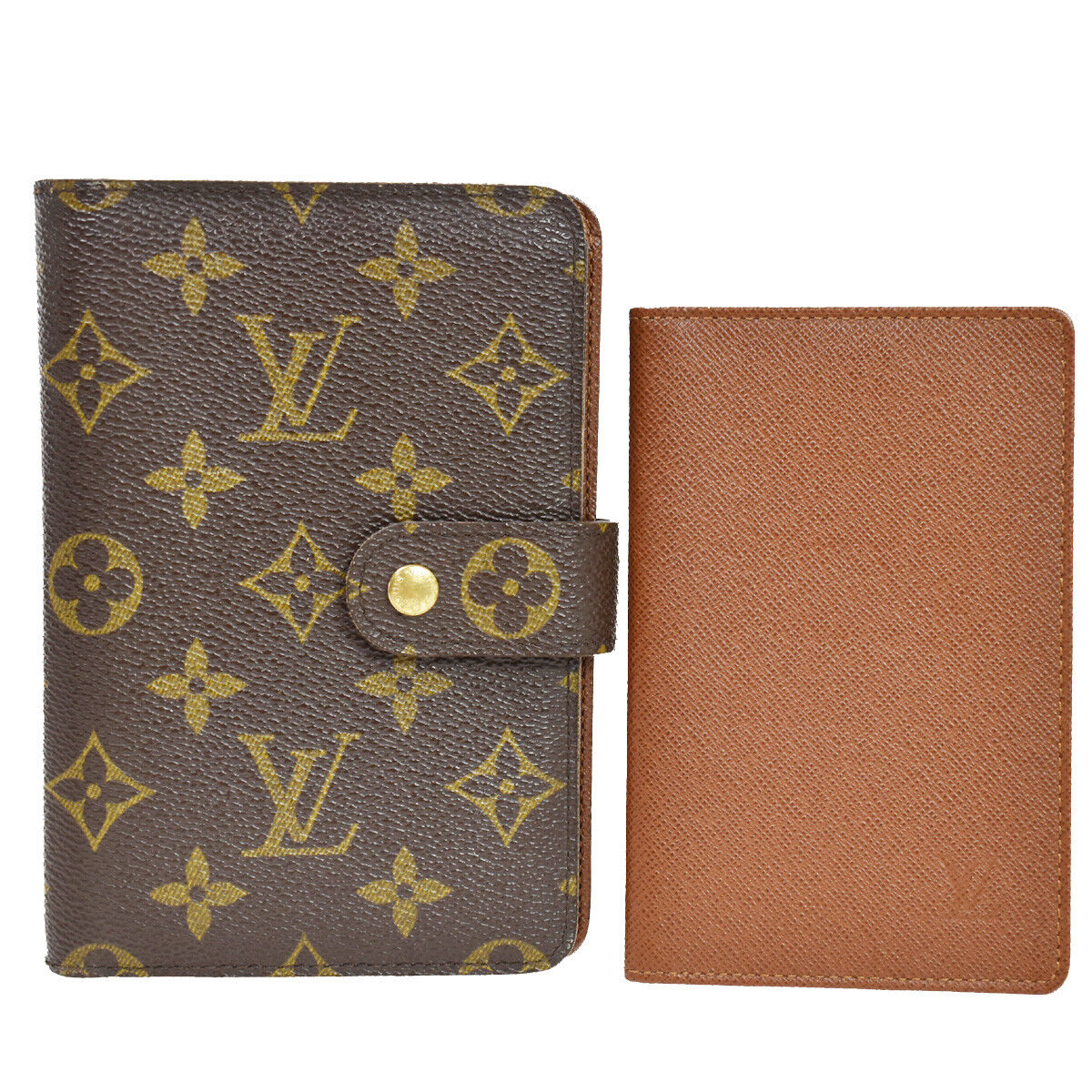 Louis Vuitton porte papiers zippé Brown Canvas Wallet 