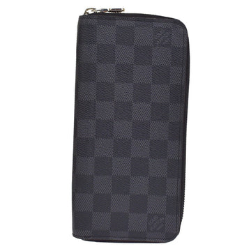 Louis Vuitton Zippy Wallet Vertical Black Canvas Wallet 