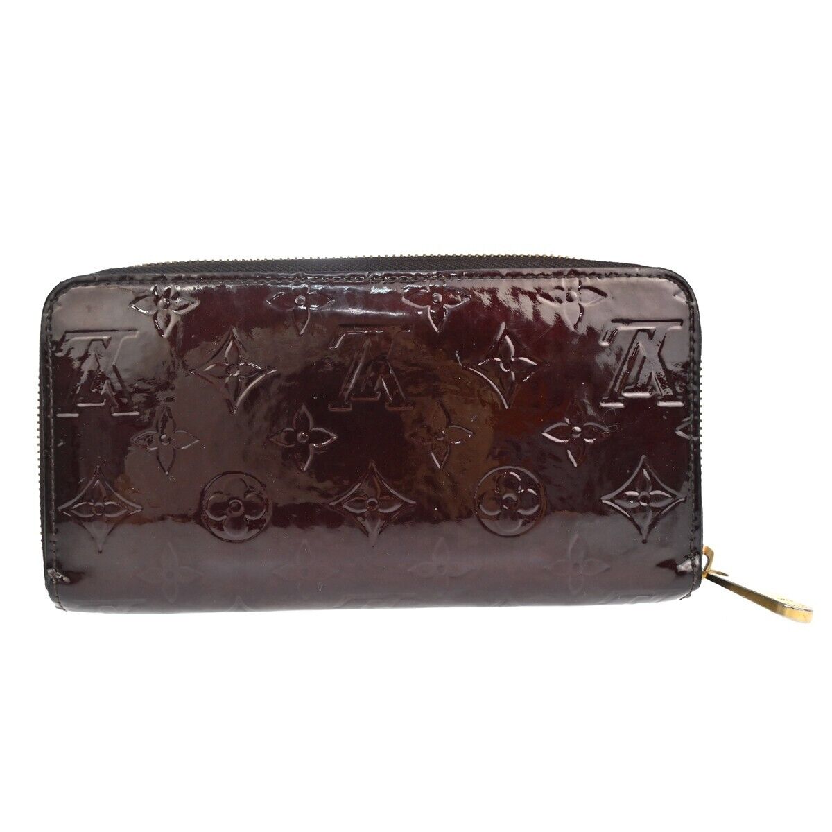 Louis Vuitton Zippy Burgundy Patent Leather Wallet 