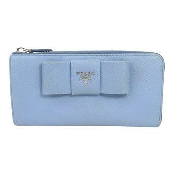 Prada Saffiano Blue Leather Wallet 