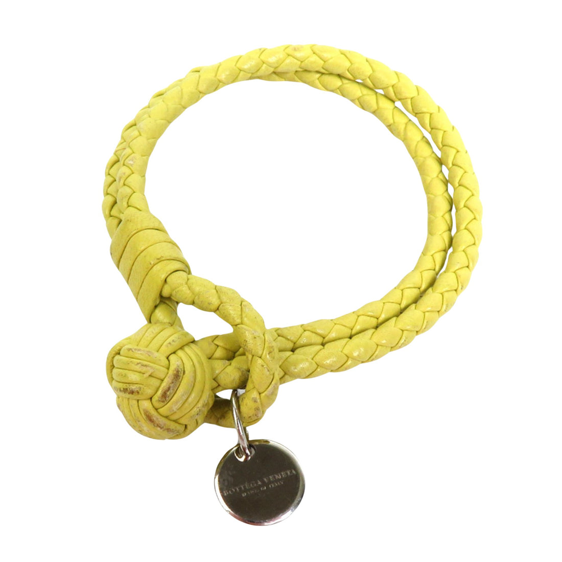 Bottega Veneta Yellow Leather Bracelet 