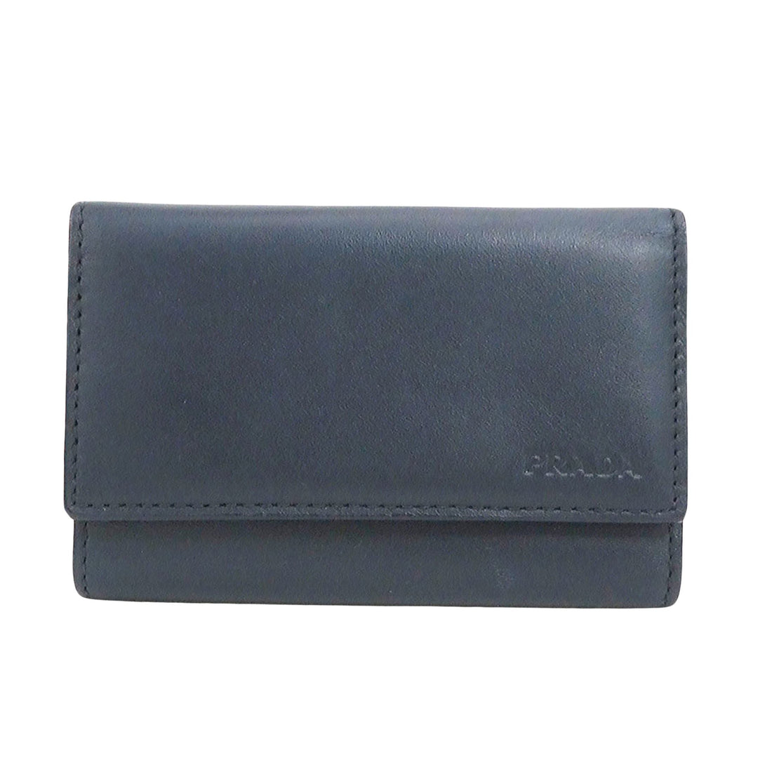 Prada Navy Leather Wallet 